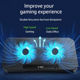 Laptop Cooling Pads Gaming Laptop Cooler Large Size For Inch Notebook Two USB Laptop Cooling Pads Wind Speed Adjustable Silent Laptop Stand L230923