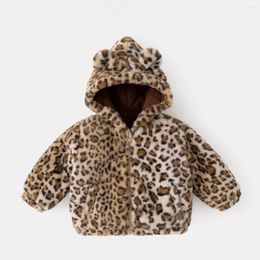 Jackets Coats Baby Leopard Print Coat Autumn Winter Boys Girls Clothes Children Clothing Tide Outerwear Lovely Lively Zipper