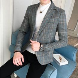 Men's Suits 2023 Spring And Autumn Style Main Push Printed Suit Korean Slim Fit Leisure Single West