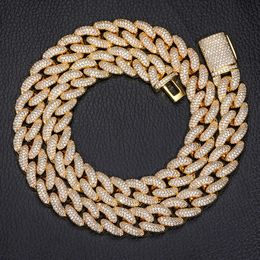 13mm Bubble Chain Copper Micro Set Zircon Cuban Hip Hop Fashion Unisex Necklace