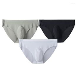 Underpants Men's Underwear Sexy Ice Silk G-string Thong Breathable Sumemr Mens Panties Briefs Male Knickers Seamless Soft