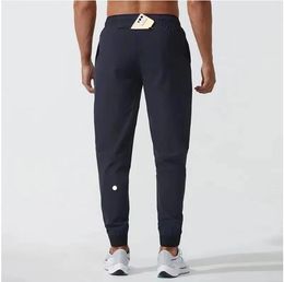 Yoga pants LL Mens Jogger Long Pants Sport Outfit Quick Dry Drawstring Gym Pockets Sweatpants Trousers Casual Elastic Waist fitness6rg