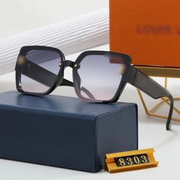 Top luxury Cat Eye Sunglasses polaroid lens designer womens Mens Adumbral Goggle senior Eyewear For eyeglasses frame Vintage Metal Sun Glasses With Box Qi Ling 8303