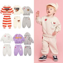 Clothing Sets Kids Sets Autumn Winter Girls Cute Printed Cartoon Sweatshirt Hooides Pants Boys Casual Cotton Sets for Autumn Clothes 230922
