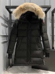 Designer Canadian Goose versione di media lunghezza piumino piumino da donna piumino parka cappotti invernali spessi e caldi da donna streetwear antivento