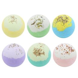 Bath Salts Body Health Beautyflower 100G Salts Ball Organic Bath Bombs Bubble Essential Oil Handmade Spa Relief Exfoliating Mint Laven Dhbup