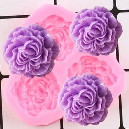Other Event Party Supplies Peony Flower Silicone Moulds Wedding Cupcake Topper Fondant Cake Decorating Tools Soap Resin Clay Candy Chocolate Gumpaste Moulds 230923