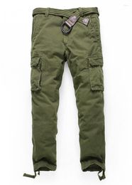 Men's Pants Pure Cotton Camouflage Casual Straight Leg Male Jeans Safari Cargo For Men Including Belt