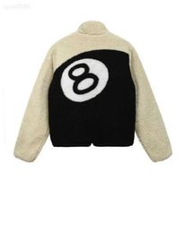 Mens Jackets Fall Winter Thick Thermal Coat Ball 8 Jacket Womens Lamb Wool Fashion Streetwear S-2XL