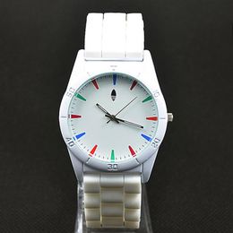 Casual Brand Clover Women Men's Unisex 3 Leaves leaf style dial Silicone Strap Analogue Quartz Wrist watch AD02193I