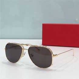 New fashion design clip-on sunglasses SANTOS electroplated K gold pilot frame popular style high end outdoor uv400 protection glasses