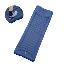 Sleeping Bags Super comfortable Outdoor Camping Pad Inflatable Mattress Pillows Ultralight Air Mat Builtin Inflator Pump Travel hike 230922