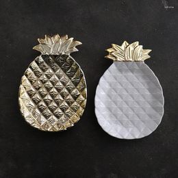 Plates Creative Ceramics Dessert Plate Pineapple Cake Storage Trays Jewelry Display Tray Dish Organizer Decor