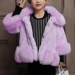 Jackets Kids Girls Fleece Jacket Toddler Fall Fashionable Winter Infant Collar Warm Woollen Vest Coats