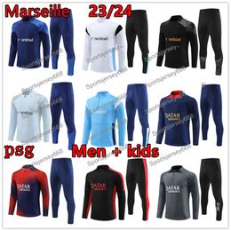 2023 Mens Soccer Tracksuit 2024 Football Training Suit Jogging Survetement De Foot Chandal Futbol Kids Football Kits 23 24 Tracksuits