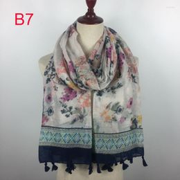 Scarves 2023 Design Girls Flower Foulard Fashion Women Bandana Cute Floral Print Cotton Scarf Ladies Autumn Winter Shawls And Wraps