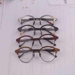 Sunglasses Frames Wholesale Promotion Round Eye Glasses Women Oculos De Grau Femininos Fashion Super Light Can Computer Reading Men Neat