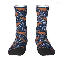 Men's Socks Cute Capybara Pattern With Stars And Crystals Dress Men Women Warm Fashion Crew