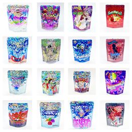 Wholesale Newest Laser Mylar Bags 3.5g Stand Up Plastic Pouch Zipper Lock Custom Printed Aluminium Foil RUNTY Backpack California Sealed Plastic Edible Bags 10*12.5cm
