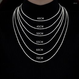 Chains Genuine 925 Sterling Silver Sparkling Clavicle Chain Choker Necklace Collar For Women Fine Jewelry Wedding Party Birthday Gift
