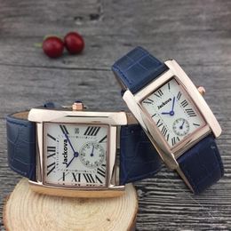 Quality Red Pink Leather Wristwatches Lovers Couples Style Automatic Movement Fashion Men Mens Women Womens Watch Watches215K