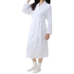 Men's Sleepwear Women's Towel Fabric Bathrobe Quick Drying Solid Colour Long Autumn Robe Dress Women Cotton Gowns