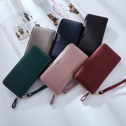 Wallets Wristband Women Long Clutch Wallet Large Capacity Female Purse Lady Purses Phone Pocket Card Bags