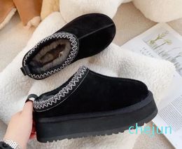 Designer Women Ankle Slippers Boots Plush Casual Warm Real Leather Women's Slip-on Cotton boots