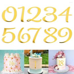 Cake Tools 0-9 Number Acrylic Happy Birthday Topper Decorating Decoration Accessories Anniversaire Party Supplies