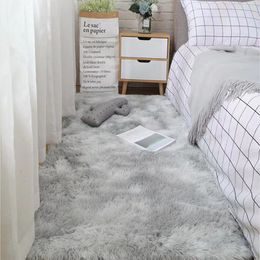 Carpets Soft Area Rugs For Bedroom Fluffy Non slip Tie Dyed Fuzzy Shag Plush Shaggy Bedside Rug Living Room Carpet 230923