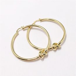 2021 good ear rings womens charm designer Jewellery gold earrings studs hypoallergenic tie a knot copper electroplating fashion part256L