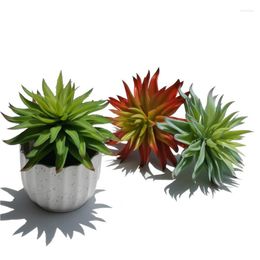 Decorative Flowers Simulated Succulent Plant Grey White Lotus Ornamental Bonsai Color Artificial Potted Without Flowerpot