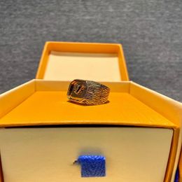 Europe America Style Men Aged Gold-colour Engraved V Initials Wood Ring MP27822139