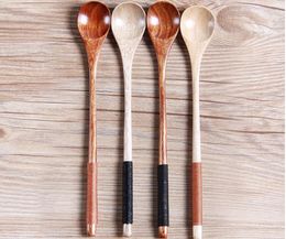Forks 20cm/ 7.8inch Handmade Wooden Spoons For Kids Honey Kitchen Using Condiment Teaspoon Seasoning Coffee Sugar Spoon