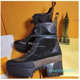 Designer Black Brown Laureate Sand Boots High Heels Booties Women Luxurys Leather Ankle