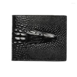 Wallets Crocodile Pattern Men's Wallet 2023 Multifunctional Short Money Men Luxury Leather Card Holder Open Coin Purse Wholesale