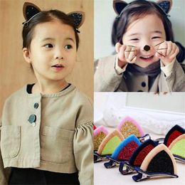 Hair Accessories 1Pair 2PCS Flower Clip Bow Butterfly Clamp Cute Kids Girls Clips Barrettes Hairbows Hairpins Fashion