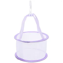 Bath Accessory Set Makeup Sponge Beauty Egg Drying Net Brush Rack Mesh Shower Basket Hanging Purple Fabric Dryer Bathroom Puff