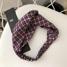 Fashion Classic Silk Headbands Luxury Designer Jewelry Headwear Women 5 Colors Hairband Elastic Band Headband Wear Beach High Qual188O