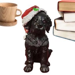 Decorative Objects Figurines Christmas Dog Decorations Portable Puppy Ornaments Flexible Statue Home Decor Reusable Black 230923