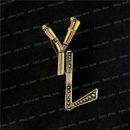 Fashion Women Clothes Accessories Designer Brooch Ladies Luxurys Designers Jewellery Gold Big Letter Brooches Womens Pins Breastpin 234E