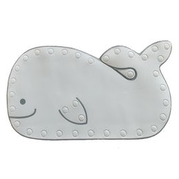 Bathing Tubs Seats Baby Bathtub Cartoon Dolphin Bathing Mat with Suction Cups PVC Toilet Floor Rug Kid Safety Seat Carpet 230923