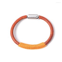 Bangle Fashion Leather Braided Bracelets For Women Men Simple Magnetic Clasp Bangles Wedding Birthday Party Jewellery Gifts