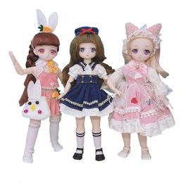 Dolls 16 Bjd Anime For kids Girls 6 to 9 Years and 7 10 Balljointed Comic Face Doll 30cm with Dresses Toy for 230923