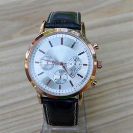 Fashion Brand Watches Men style Leather strap Quartz Wrist Watch AR03280m