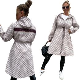 Designer Stampa cappotto antivento giacca cappotto da donna parka cotone outwear parkas