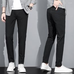 Men's Suits Fashion High Quality Men Suit Pants Straight Spring Autumn Male Classic Business Casual Trousers Slim Fit Full Length C38