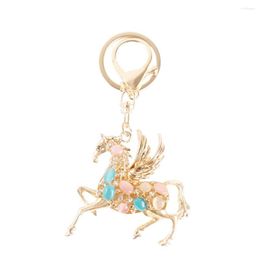 Keychains Flying Horse Creative Crystal Rhinestone Charm Pendant Purse Bag Car Key Ring Chain Wedding Party Christmas Gift