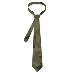 Bow Ties Military Camo Tie Green Camouflage Army Printed Neck Cool Fashion Collar For Men Daily Wear Party Necktie Accessories