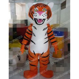 Performance Lovely Tiger Mascot Costumes Halloween Cartoon Character Outfit Suit Xmas Outdoor Party Outfit Unisex Promotional Advertising Clothings